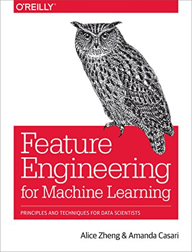 Book cover: owl illustration above "Feature Engineering for Machine Learning" text.