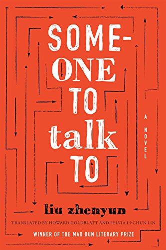 Book cover: “Someone to Talk To” by Liu Zhenyun, red and white design.