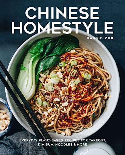 Cookbook cover featuring a bowl of noodles with bok choy and chopsticks.