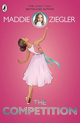Book cover: illustration of a dancer in a pink dress, author portrait.