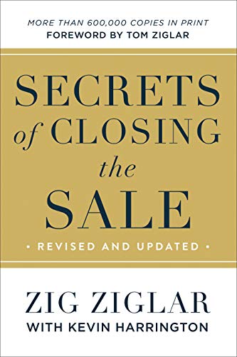 Book cover: "Secrets of Closing the Sale" by Zig Ziglar.