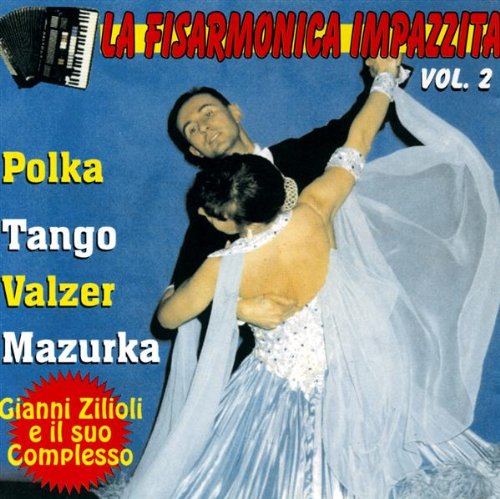 CD cover: dancers in ballroom pose, accordion, text “La Fisarmonica Impazzita”.