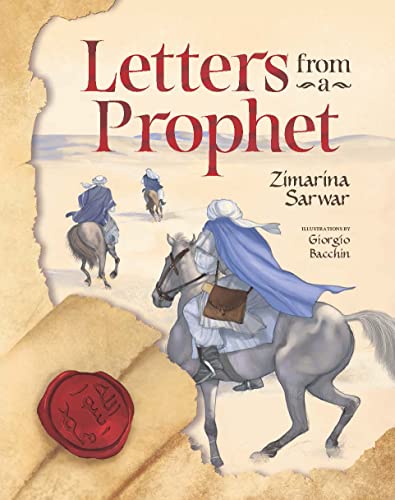 Book cover: "Letters From a Prophet" with illustrated riders on horseback.