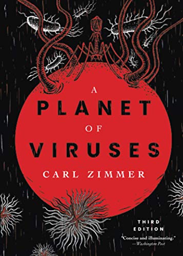 Book cover: "A Planet of Viruses," third edition, with virus illustrations.