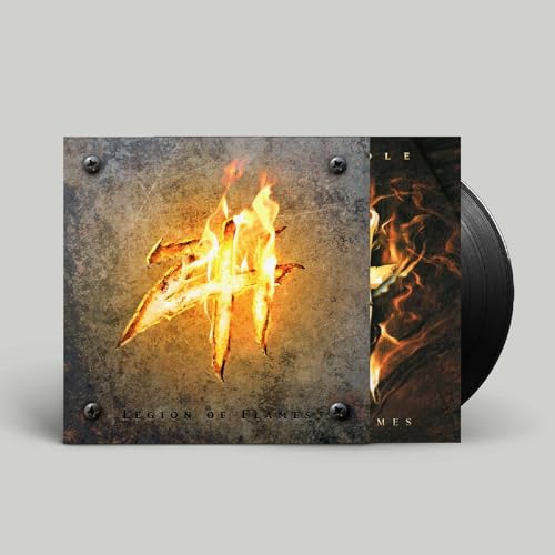 Zimmers Hole vinyl record, featuring flames on a textured, dark cover.