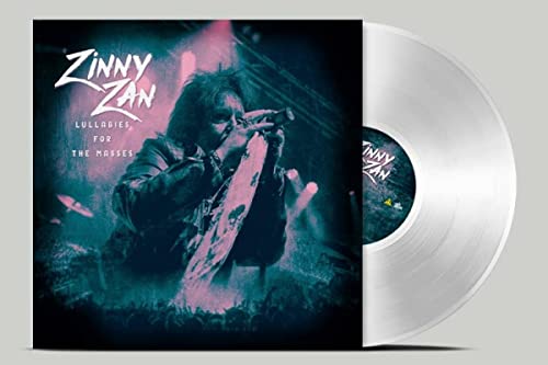 White vinyl record with album cover featuring a musician playing trumpet.