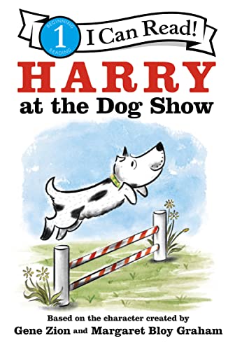Book cover: “Harry at the Dog Show” features a jumping spotted dog.