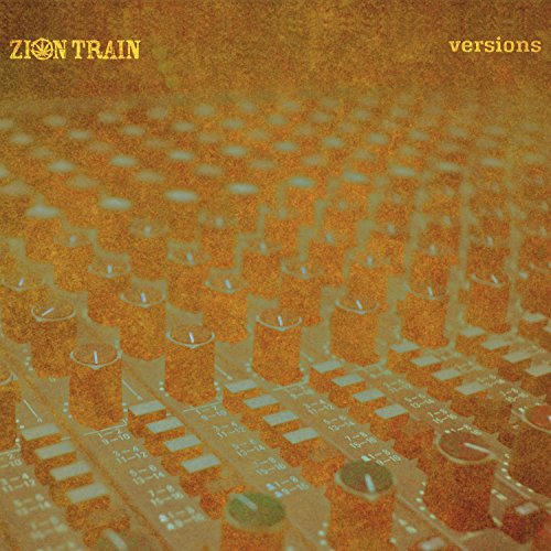 "Vinyl album cover featuring a soundboard with faders and knobs, orange-toned background."