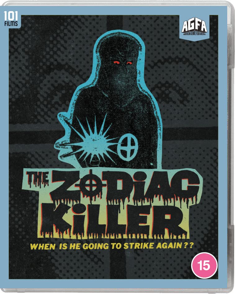 Blu-ray cover for "The Zodiac Killer" featuring a silhouetted figure and crosshair.