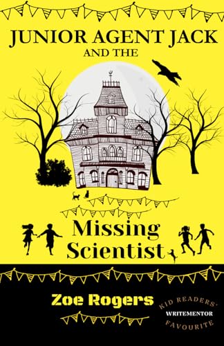 Book cover: a spooky mansion under a full moon, with silhouetted figures.