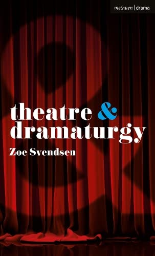 Book cover: “Theatre & Dramaturgy” with red curtain background.