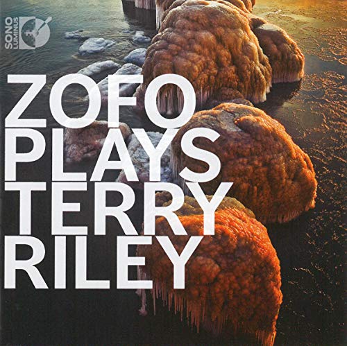 Blu-ray cover for "Zofo Plays Terry Riley" with abstract, textured imagery.