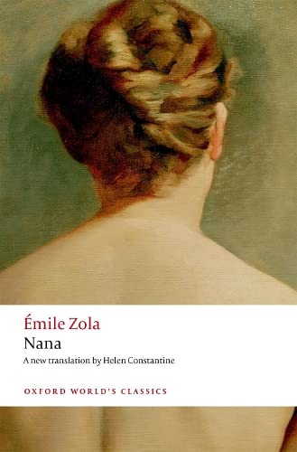 Book cover: “Nana” by Émile Zola, featuring a woman’s back and hair.