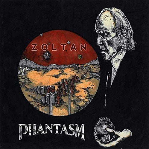 Album cover for "Phantasm" by Zoltan, featuring a portrait and landscape.