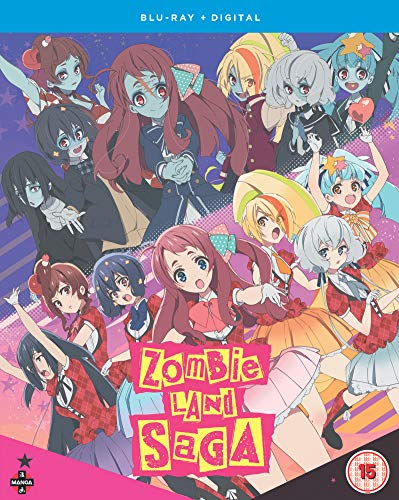 Blu-ray cover for anime "Zombie Land Saga" featuring a group of girls.