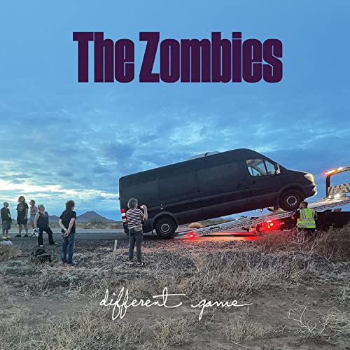 CD cover for The Zombies’ “Different Game” featuring a tow truck scene.