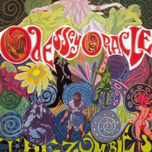 Psychedelic album cover for The Zombies’ “Odessey & Oracle” vinyl record.