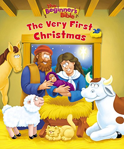 Illustrated cover of “The Very First Christmas” depicting the Nativity scene.