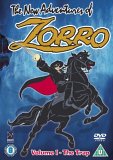 Zorro on a rearing black horse, from the DVD The New Adventures of Zorro.