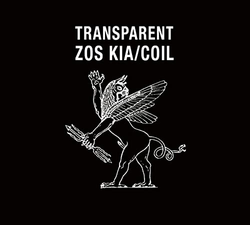 White text and a winged sphinx illustration on a black background.