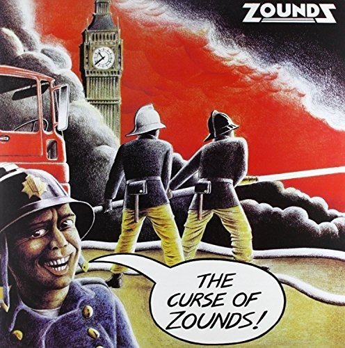 Illustration of firefighters in front of Big Ben with a speech bubble saying The Curse.