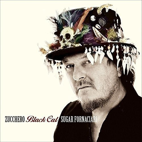 Zucchero in a decorated hat, album cover for "Black Cat".