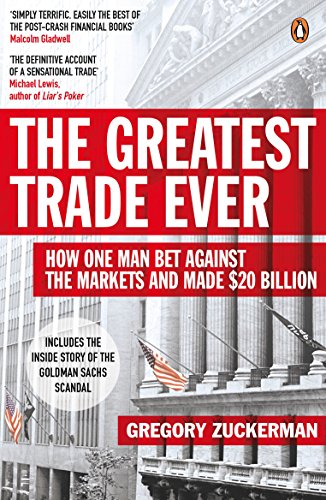 Book cover: "The Greatest Trade Ever" with a financial district background.