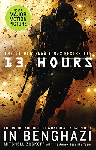 Book cover for "13 Hours" depicting a soldier in a chaotic, dusty scene.