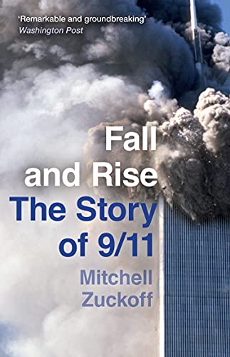 Book cover depicting the 9/11 attacks with title "Fall and Rise.