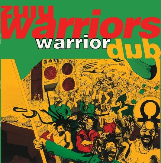 Vinyl record cover: “Zulu Warriors - Warrior Dub” with illustrated figures.