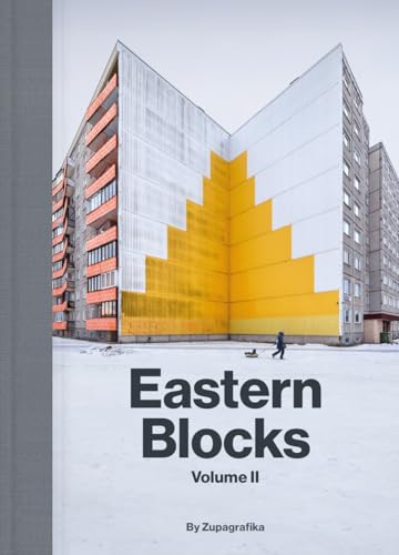 Book cover featuring a large, concrete building with yellow geometric mural.