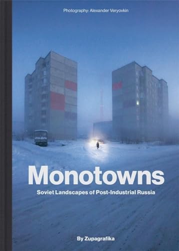 Bleak winter scene of Soviet-era apartment blocks in a Russian town.