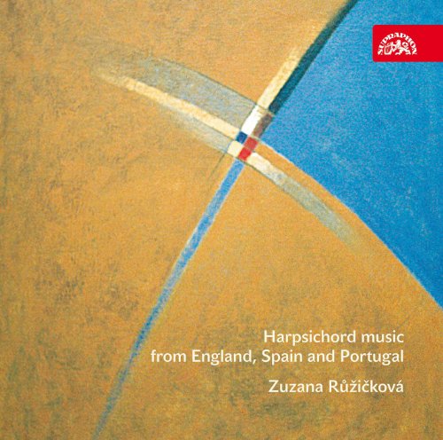 CD cover with abstract orange and blue design, text details below.