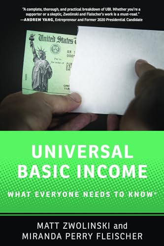 Book cover with Statue of Liberty image and hand holding money.