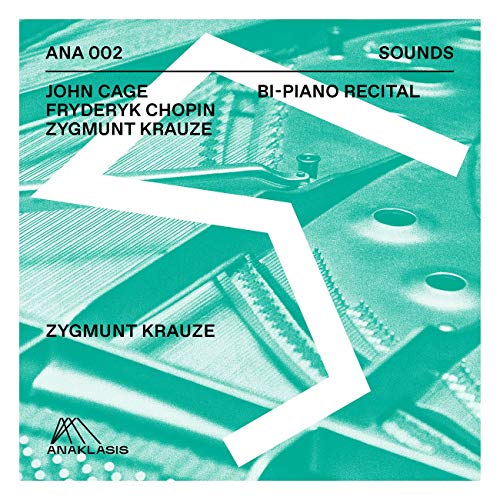 CD cover for Zygmunt Krauze’s bi-piano recital featuring Cage and Chopin.