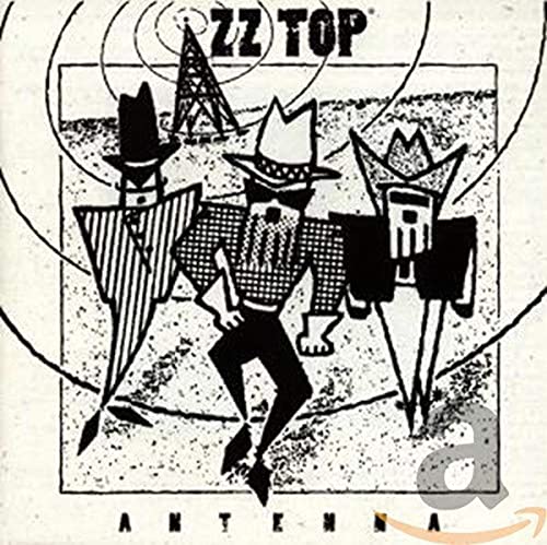 ZZ Top’s “Antenna” album cover: three figures in hats and suits.