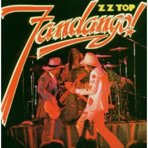 Zz Top “Fandango!” album cover with band members in hats onstage.