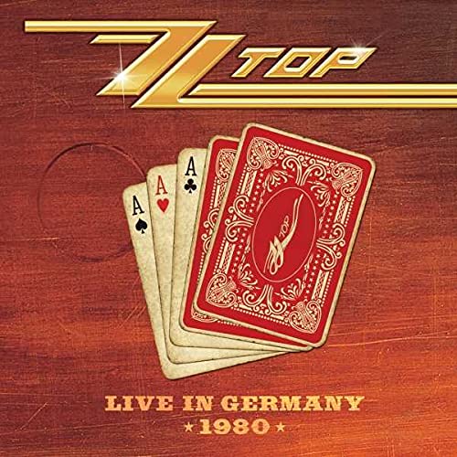 ZZ Top album cover featuring playing cards and gold lettering.