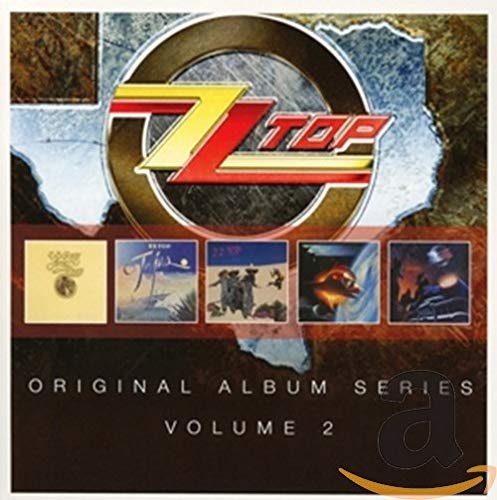 ZZ Top album series cover with five album thumbnails and bold text "Volume 2".