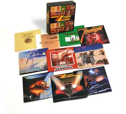ZZ Top CD box set with album covers displayed on white background.