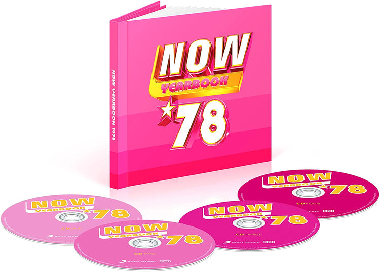 "Pink 'NOW YEARBOOK 78' book with four matching CDs."