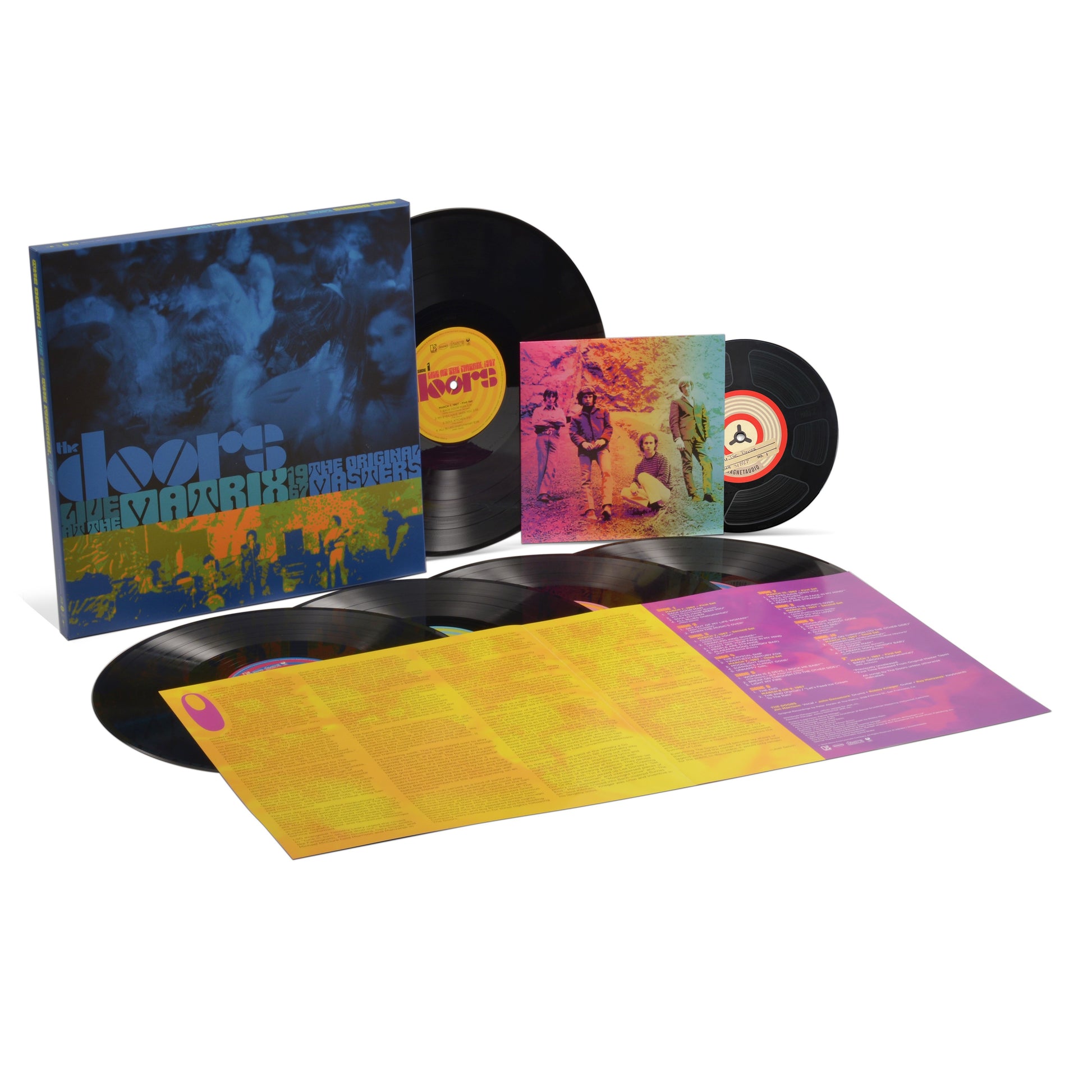 "The Doors - Live At The Matrix 1967" vinyl record set with multiple records and inserts.
