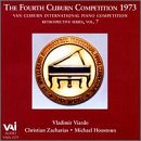 Red CD cover with gold piano emblem and white text.