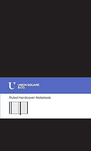 Union Square & Co. Ruled Hardcover Notebook: Large Black