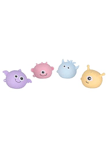 Smiffys 53327 4" Squeezy Monsters, 12pcs, Unisex Children, Multi-Colour, One Size