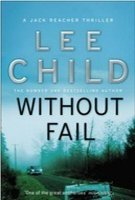 "Book cover with a man walking towards a church, blue cloudy sky background."