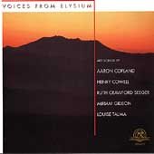 "CD cover with mountain landscape at sunset and list of featured composers."