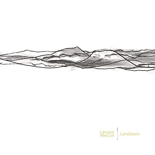 The alt text for the image is: "Album cover with minimalist mountain landscape and artist names in yellow text."