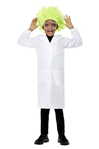 Smiffys 72119 Explosive Scientist Wig, Unisex Children, Green, One Size