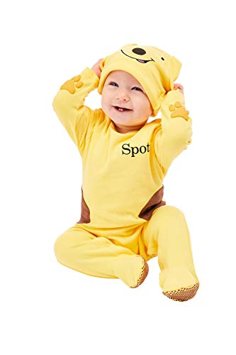 Smiffys 52448B4, Yellow Officially Licensed Spot the Dog Costume, Unisex Children, Baby-Age 9-12 months